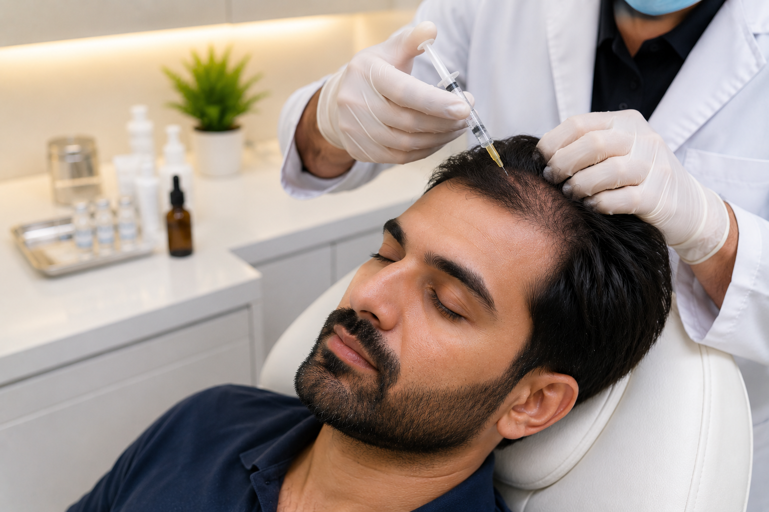 Exosome hair treatment procedure at Dr Hair