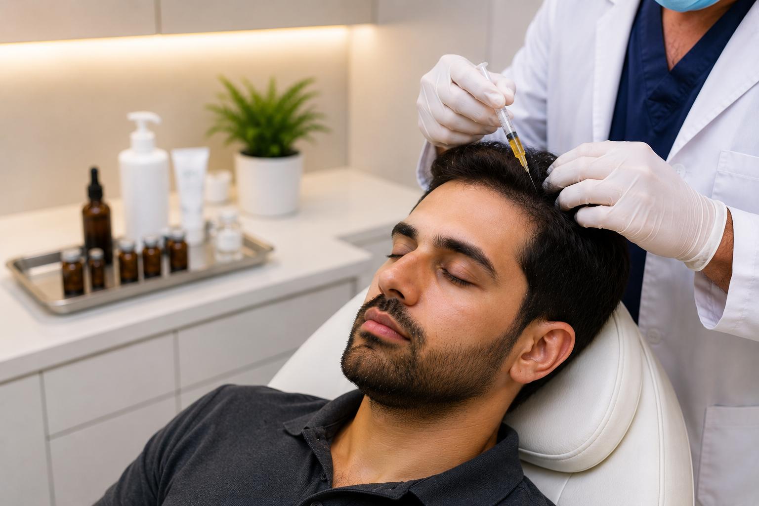 PRP hair treatment procedure at Dr Hair