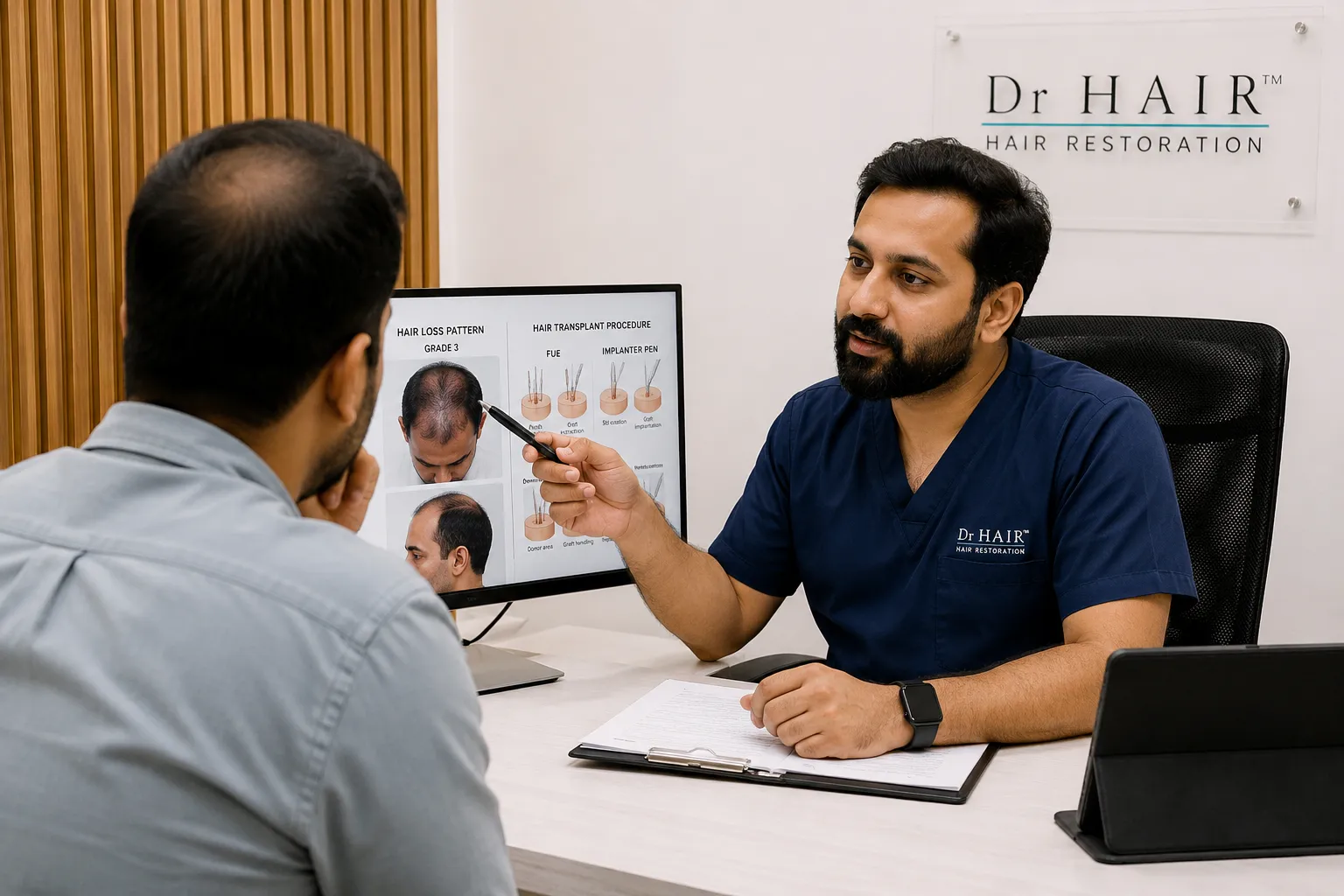 Hair transplant consultation at Dr Hair Hair Restoration Clinic in Kozhikode, Kerala